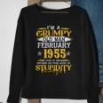 Grumpy Old Man Born In February 1955 65Th Birthday Sweatshirt Gifts for Old Women