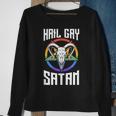 Hail Gay Satan Lgbtq Pride Satanist Pentagram Sweatshirt Gifts for Old Women