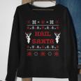 Hail Santa Heavy Metal Xmas Ugly Holiday Sweater Sweatshirt Gifts for Old Women