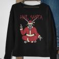 Hail Santa Ugly Christmas Sweater Rock Metal Satan Pentagram Sweatshirt Gifts for Old Women