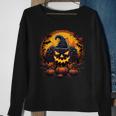 Halloween Scary Gaming Jack O Lantern Pumpkin Face Gamer Sweatshirt Gifts for Old Women