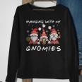 Hanging With Gnomies Christmas Gnomes Xmas Buffalo Plaid Red Sweatshirt Gifts for Old Women