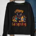 Happy Catsgiving Cute Black Cat Kitten Lover Thanksgiving Sweatshirt Gifts for Old Women