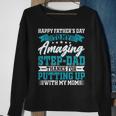 Happy Father’S Day To My Amazing Step-Dad - Fathers Day Sweatshirt Gifts for Old Women