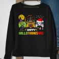 Happy Hallothanksmas Video Games Controller Halloween Xmas Sweatshirt Gifts for Old Women