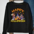 Happy Halloween Three Gnomes Skeleton Zombie Trick Or Treat Sweatshirt Gifts for Old Women
