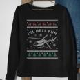 Helicopter Ugly Christmas Sweater Heli Pilot Sweatshirt Gifts for Old Women