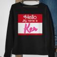 Hello My Name Is Ken Halloween Name Tag Personalized Sweatshirt Gifts for Old Women