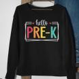 Hello Pre-K First Day Of School Welcome Back To School Sweatshirt Gifts for Old Women