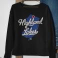 Highland Lakes New Jersey Nj Map Sweatshirt Gifts for Old Women