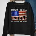 Home Of The Free Because Of The Brave Veteran American Flag Sweatshirt Gifts for Old Women
