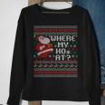 Where My Hos At Ugly Christmas Sweater Style Couples Sweatshirt Gifts for Old Women