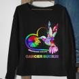 Hummingbird Whatever Color Cancer Sucks Fight Cancer Ribbons Sweatshirt Gifts for Old Women
