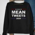 Humorous 'Mean Tweets & Trump 2024' Political Gear Gop Fans Sweatshirt Gifts for Old Women