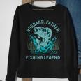Husband Father Fishing Legend Funny Fisherman Quote Dad Joke Sweatshirt Gifts for Old Women