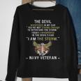 I Am The Storm Navy Veteran Sweatshirt Gifts for Old Women