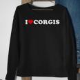 I Heart Corgis I Love Corgis Cute Red Heart Corgi Lover Sweatshirt Gifts for Old Women