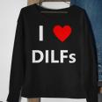 I Heart Love Dilfs Funny Adult Sex Lover Hot Dad Hunter Gift Sweatshirt Gifts for Old Women