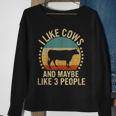 I Like Cows And Maybe Like 3 People Farm Farmers Sweatshirt Gifts for Old Women