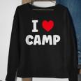 I Love Camp Summer Camp Glamping Sweatshirt Gifts for Old Women