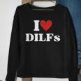 I Love Dilfs Red Heart Sweatshirt Gifts for Old Women