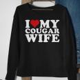 I Love My Cougar Wife I Heart My Cougar Wife Sweatshirt Gifts for Old Women