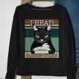 I Read Banned Book Funny Book Lover Retro Cat Read Books Sweatshirt Gifts for Old Women