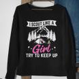 I Scout Like A Girl Try To Keep Up Scouting Scout Funny Gift Sweatshirt Gifts for Old Women