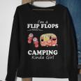 Im A Flip Flops And Camping Kinda Girl Fitted Camp Lover Sweatshirt Gifts for Old Women