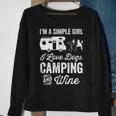 Im A Simple Girl Love Dogs Camping And Wine Camper Gifts Sweatshirt Gifts for Old Women