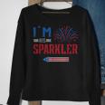 Im His Sparkler Fireworks Usa Flag Couples 4Th Of July Usa Funny Gifts Sweatshirt Gifts for Old Women
