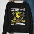 Im Just Here To Sell Lemonade Stand Boss Funny Lemon Juice Sweatshirt Gifts for Old Women