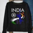 India Cricket With Indian Flag Brush Stroke Sweatshirt Gifts for Old Women