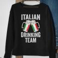 Italian Drinking Team Salute Italy Flag Funny Oktoberfest Sweatshirt Gifts for Old Women
