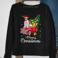 Jack Russell Terrier Ride Red Truck Christmas Pajama Sweatshirt Gifts for Old Women