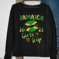 Jamaica 2023 Girls Trip With Jamaican Flag And Kiss Lips Sweatshirt Gifts for Old Women
