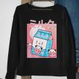 Japanese Kawaii Cow Milk Shake Carton Funny Retro 90S Sweatshirt Gifts for Old Women