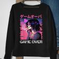 Japanese Vaporwave Sad Anime Girl Game Over Indie Aesthetic Sweatshirt Gifts for Old Women