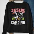 Jesus Wine And Camping For Women Mom Girl Sweatshirt Gifts for Old Women