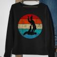 Jiu Jitsu Player Silhouette Vintage Retro Sunset Sweatshirt Gifts for Old Women