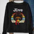Jive Thanksgiving Turkey Day Face Vintage Retro Style Sweatshirt Gifts for Old Women
