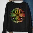 Junenth 1865 Celebrate Independence Day Of Bold Black Sweatshirt Gifts for Old Women