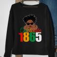 Junenth Afro Black Men Boy Celebrate 1865 Sweatshirt Gifts for Old Women