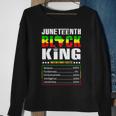 Junenth Black King Nutritional Facts Dad Boys Fathers Day Sweatshirt Gifts for Old Women