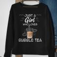 Just A Girl Who Loves Bubble Tea Cute Boba Milk Tea Design Sweatshirt Gifts for Old Women