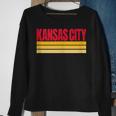 Kansas City Red Yellow Retro Striped Hometown Kansas City Kc Sweatshirt Gifts for Old Women