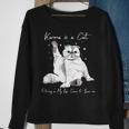 Karma-Is A Cat-Purring In My-Lap-Cause It Loves-Me-Cat-Lover Sweatshirt Gifts for Old Women