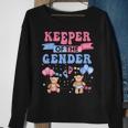 Keeper Of The Gender Reveal Baby Bear Balloons Pink Or Blue Sweatshirt Gifts for Old Women