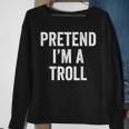 Lazy Halloween Costume Last Minute Gift Pretend Im A Troll Halloween Funny Gifts Sweatshirt Gifts for Old Women