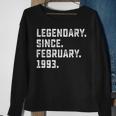 Legendary Since February 1993 25Th Years Old Birthday Sweatshirt Gifts for Old Women